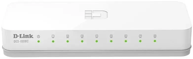 Коммутатор D-Link DES-1008C Коммутатор, 8x100Base-TX, корпус пластик DES-1008C_F6_E